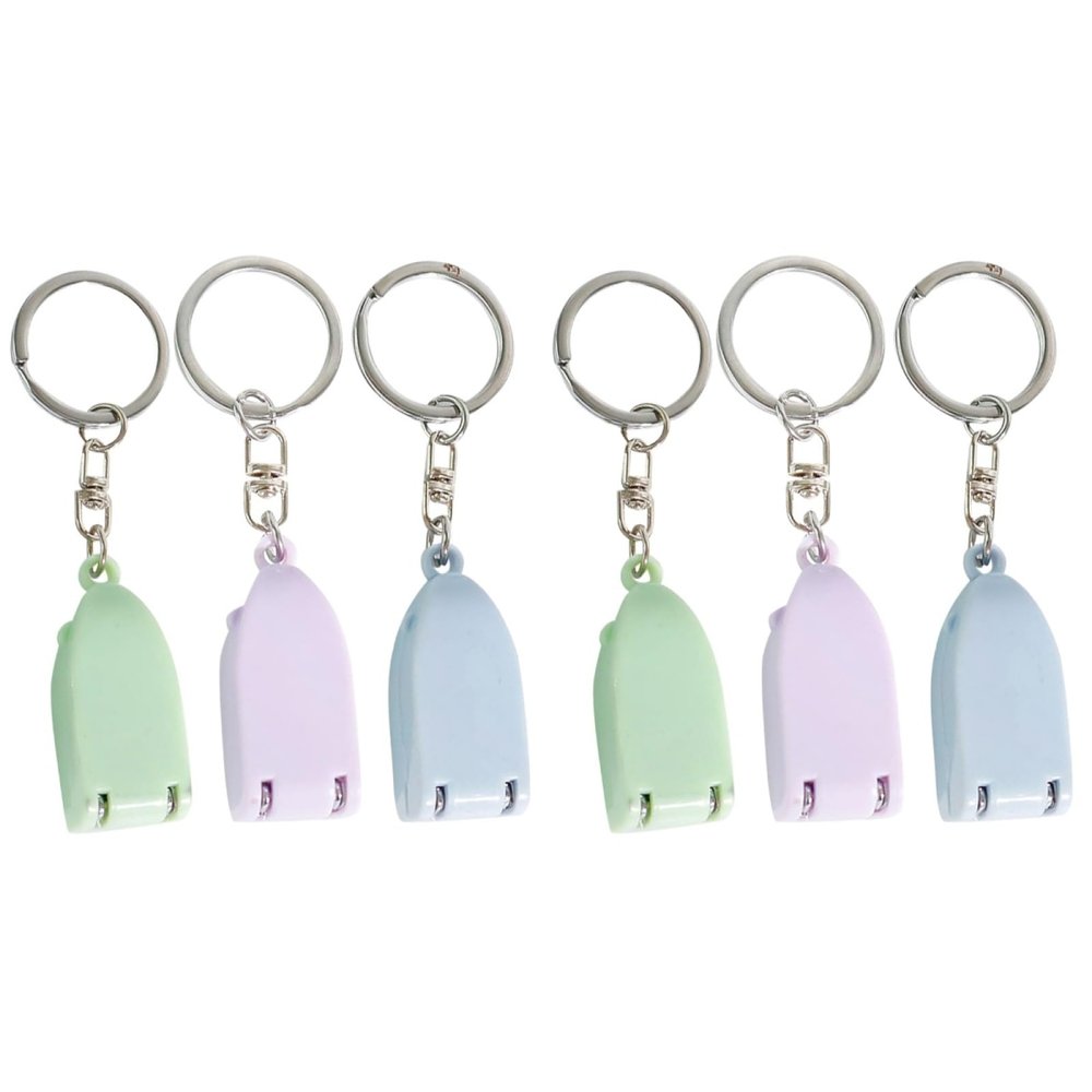 6 pcs Portable Nail Clippers Key Foldable Manicure Tool Stainless Clippers Compact Cuticle Trimmer Travel Friendly Nail Care Essentials