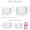 PACKISM 2 Pack Clear Makeup Bag 1 Large 1 Medium - TSA Approved Toiletry Bag Clear Travel Bags for Toiletries, Cosmetic Bags Carry on Toiletry Bag, White view 3