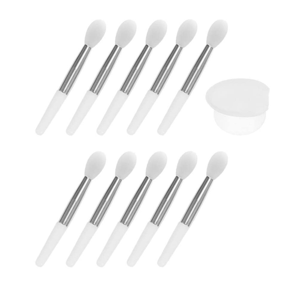 minkissy 1set Silicone Lip Mask Applicator Lip Brush Kit Translucent for Lipstick and Gloss Application for Makeup and Professionals