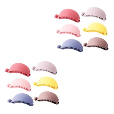 LALAFINA 12pcs Banana Hair Clips Ponytail Holders Matte Finish Hair Accessories for Work Home and Parties Retro Style Ponytail Hairpins
