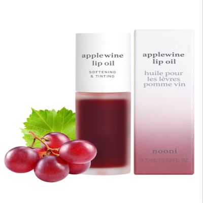 NOONI Korean Lip Oil - Applewine | Lip Stain, Long-Lasting, Moisturizing, Plumping, Revitalizing for Dry Lips, Waterproof, No Peel Off, Korean Lip Tint, Vegan, 0.12 Fl Oz