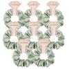 Hasoar 8 Count Satin Hair Ties Scrunchies, Linen Sage Green - Bridesmaid Proposal Gifts, Bachelorette Party Favors, Bridesmaid Gifts for Wedding Parties view 1