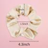 Hasoar 8 Count Satin Hair Ties Scrunchies, Linen Sage Green - Bridesmaid Proposal Gifts, Bachelorette Party Favors, Bridesmaid Gifts for Wedding Parties view 2