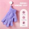Didaey 104 Pcs Exfoliating Glove Bulk Shower Gloves with Hanging Loop Exfoliating Body Scrubber Dead Skin Remover for Body Bath Beauty Spa Massage Scrubs Men Women Bathing(Multicolor) view 4
