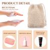 Rtteri 150 Pcs Soap Exfoliating Bag, Natural Sisal Soap Pouch Saver Body Shower Bar Mesh Body Net with Drawstring for Foaming and Drying view 3