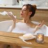 Rtteri 150 Pcs Soap Exfoliating Bag, Natural Sisal Soap Pouch Saver Body Shower Bar Mesh Body Net with Drawstring for Foaming and Drying view 4