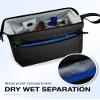 BAGSMART Toiletry Bag for Men, Wide Opening Dopp Kit Water Resistant Shaving Hygiene Organizer for Bathroom, Travel Essentials, Black view 2