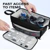 BAGSMART Toiletry Bag for Men, Wide Opening Dopp Kit Water Resistant Shaving Hygiene Organizer for Bathroom, Travel Essentials, Black view 4