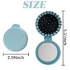 GXXMEI 9PCS Folding Travel Mirror Hair Brushes Round Mirror Pocket Hair Brush Portable Mini Colourful Pop Up Hair Brushes Wet and Dry Hair for Women Girls Kids Hair Brush view 2