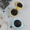 GXXMEI 9PCS Folding Travel Mirror Hair Brushes Round Mirror Pocket Hair Brush Portable Mini Colourful Pop Up Hair Brushes Wet and Dry Hair for Women Girls Kids Hair Brush view 3