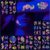 Neon Temporary Tattoos Glow In The UV Neon Tattoos Stickers 61 Glitter Styles Dragon Scorpion Spider Cool Fake Waterproof Tattoos for Men Women Party Decoration view 1