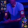 Neon Temporary Tattoos Glow In The UV Neon Tattoos Stickers 61 Glitter Styles Dragon Scorpion Spider Cool Fake Waterproof Tattoos for Men Women Party Decoration view 2