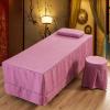 MIPOPS Luxury European Massage Table Sheet Sets, Spa Salon Bed Cover Beauty Bedspreads Massage Table Skirt for Fumigation Physiotherapy Massage(Pink,190x80cm(75x31inch)) view 2