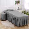 MIPOPS 4-Piece Massage Table Sheet Set, Beauty Salon Massage Table Skirt Set Bedspreads Bed Skirt Sheet European-Style Massage Aromatherapy Cover(B,180x60cm(71x24inch)) view 2