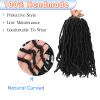 Soft Locs 10 Inch Faux Locs Crochet Hair 7 Packs Short Soft Locs Crochet Hair For Kids Pre Looped Soft Faux Loc Butterfly Hair Crochet Braids(10inch, 7 Packs, 1B) view 4