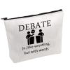 FOTAP Debater Survival Kit Debate Team Cosmetic Bag Debate Definition Zipper Pouch Makeup Bag Master Debater Gift (Debate) view 1