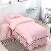MIPOPS Massage Table Sheets Sets, Cotton Living Room Beauty Bed Cover Solid Color Stain-Resistant Massage Table Skirt Includes Pad and Face Rest Cover(B,190x75cm(75x30inch)) view 1
