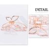 Ahoney Butterfly Claw Clips Metal Hair Clips 4.3" Rose Gold Hair Clips for Women Non Slip Cute Hair Claw Clips Fashion Hair Shark Accessories (Rose gold/Black) view 4