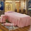 MIPOPS Premium Microfiber 4-Piece Massage Sheet Set, Embroidery Beauty Bed Cover Solid Color Salon Spa Massage Bed Cover(G,180x60cm(71x24inch)) view 2