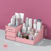 ALOXE Cosmetic Organizer Box Drawers Storage Plastic Stationary Box | Make Up Organiser for Women (Pink) view 4