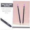 KALLORY 30pcs Nail Care Tool Nail File Stick Cuticle Pusher for Manicure and Pedicure Lightweight Easy to Use view 2