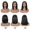 10 inch Glueless Lace Front Wig Short Human Hair Lace Front Wigs for Women Straight Bob (134 Lace Frontal) view 3