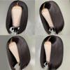 10 inch Glueless Lace Front Wig Short Human Hair Lace Front Wigs for Women Straight Bob (134 Lace Frontal) view 4