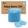 HOMEXCEL Makeup Remover Cloth 12 Count (Pack of 1), Reusable Makeup Remover Pads, Washable Ultra Soft Facial Cleansing Cloths For All Skin Types, 5 X 5 In, Blue view 1