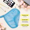 HOMEXCEL Makeup Remover Cloth 12 Count (Pack of 1), Reusable Makeup Remover Pads, Washable Ultra Soft Facial Cleansing Cloths For All Skin Types, 5 X 5 In, Blue view 2