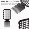 4 Pcs Twist Combs, Hair Sponge Alternative Comb for Men Curls Sponge Brush Upgrade Hair Brush (Black) view 3