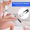 Aemygo 10 Pcs Non-Stick Wax Spatulas, Large Silicone Sticks Reusable Hair Removal Applicator Makeup Scraper for Home Salon Body Use view 2