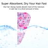 RETON 4 Pack Microfiber Hair Drying Towel, Hair Towel Wrap for Kids Girls Women, Super Absorbent Hair Turbans for Wet Hair, Fast Drying Hair Wrap with Buttons for Curly Long Thick Hair view 4