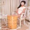 Scpantkend Foot Spa Bucket,Solid Oak Wood Foot Soaking Barrel Bucket,Foot Soaking Tub,Foot Wash Basin for Foot Bath Foot Spa Household Wash Ba view 2
