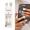 KISS imPRESS No Glue Mani Press On Nails, Design, 'Astound', White, Short Size, Squoval Shape, Includes 30 Nails, Prep Pad, Instructions Sheet, 1 Manicure Stick, 1 Mini File view 1