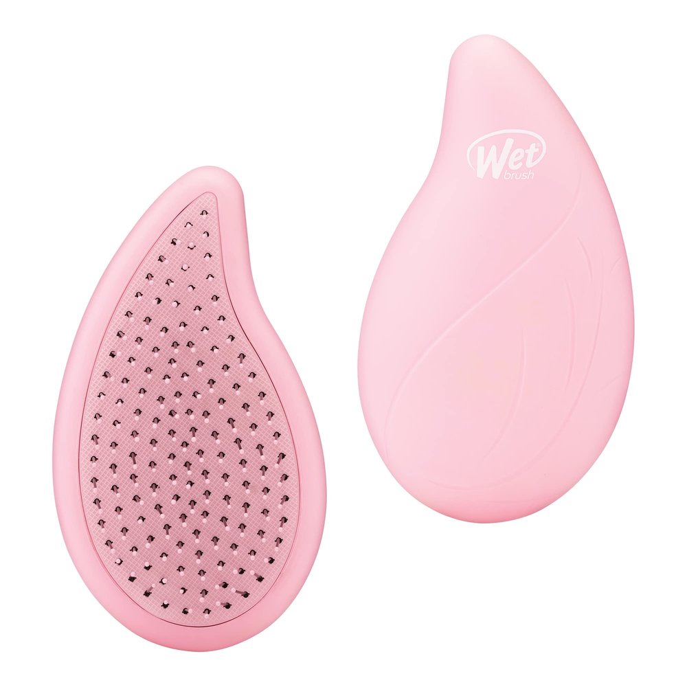 Wet Brush Go Green Palm Detangling Hair Brush Infused with Watermelon Oil - Pain-Free Ultra-Soft Detangler Bristles Glide Through Tangles with Ease - Protects Against Split Ends For Wet & Dry Hair