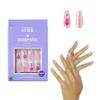 KISS Majestic Press On Nails, Nail glue included, 'Lovely Bubbly', Pink, Long Size, Coffin Shape, Includes 30 Nails, 2g glue, 2 Prep Pads, 2 of 24 Adhesive tabs, 2 manicure sticks, Mini file view 1