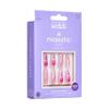 KISS Majestic Press On Nails, Nail glue included, 'Lovely Bubbly', Pink, Long Size, Coffin Shape, Includes 30 Nails, 2g glue, 2 Prep Pads, 2 of 24 Adhesive tabs, 2 manicure sticks, Mini file view 4