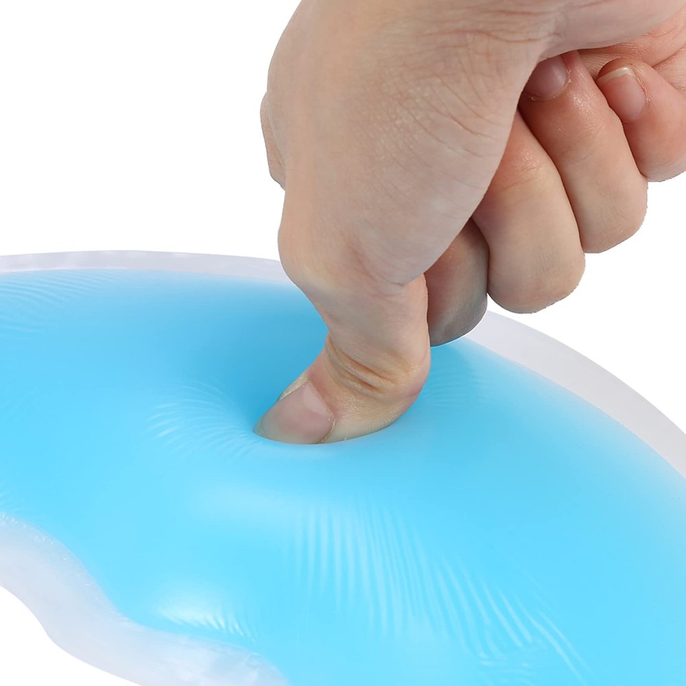 Tbest Face Massage Silicone Pillow,Silicone Pillow Massager Beauty Care Soft Silicon Massage Face Spa Cushion Pad Light (Sky Blue)
