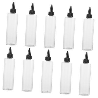 KALLORY 10Pcs Pet Hair Dye Bottles 250ml Pointed Mouth Applicator Set