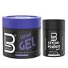L3 Level 3 Cream Gel and Sample Powder - Provides Volume and Medium Hold - With Vitamins to Nourish and Protect Hair Level Three Mens Hair Styling Cream view 1