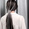 NICENEEDED Hair-Accessory Hair Chain, 4Pcs Punk Tassel, Silver Decorated, Ponytail Multi Strand, for Women Girls Nightclub Prom Party view 4