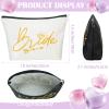 Sadnyy 11 Pieces Bridesmaid Makeup Bags I Do Crew Bachelorette Party Cosmetic Bags Bridesmaid Proposal Gifts for Women Bridal Party Favor Team Present Bridal Shower(White, Black) view 2