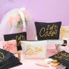 Sadnyy 11 Pieces Bridesmaid Makeup Bags I Do Crew Bachelorette Party Cosmetic Bags Bridesmaid Proposal Gifts for Women Bridal Party Favor Team Present Bridal Shower(White, Black) view 3