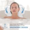 SetSail Bath Pillow, Relaxing Bath Pillows for Tub Neck and Back Support Soft 4D Breathable Air Mesh Ergonomic Bathtub Pillow with 6 Strong Suction Cups and Hook Luxury Bathroom Accessories,White view 2