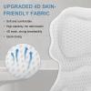 SetSail Bath Pillow, Relaxing Bath Pillows for Tub Neck and Back Support Soft 4D Breathable Air Mesh Ergonomic Bathtub Pillow with 6 Strong Suction Cups and Hook Luxury Bathroom Accessories,White view 4