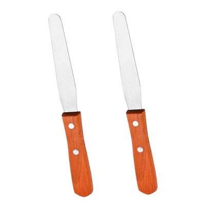 Jojomis Waxing Spatulas Applicator for Hair Removal, Pack of 2, Wax Spatula Tools with Brown Wooden Handle