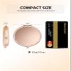 Getinbulk Compact Mirror Bulk, Set of 2 Double-Sided 1X/2X Magnifying Purse Pocket Makeup Mirrors(Round, Rose Gold) view 2