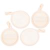 FOMIYES 4pcs Exfoliating Loofah Face Cleaning Pads Natural Round Makeup Sponges for Daily Facial Cleansing and Exfoliation for Women and Girls view 3