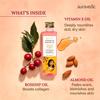 Auravedic Rosehip & Vitamin E Oil | Nourishing Facial Oil with Almond Oil & Gotu Kola | Supports Hydrated, Radiant-Looking Skin | For Face & Body | 3.38 Fl Oz (100ml) view 4