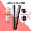 Styling Gear 12-Piece Hair Comb Set  Barber, Beard & Mustache Combs, Pocket Styling, Made in USA (Black) view 4